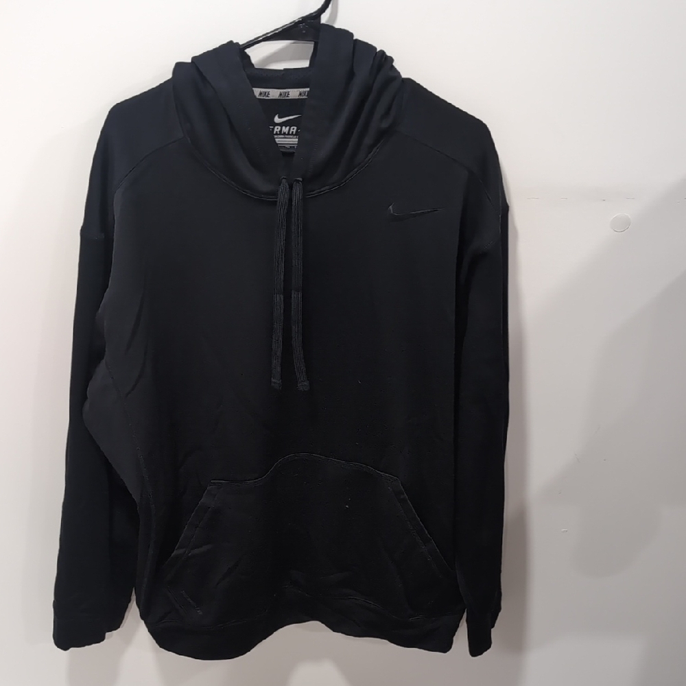 Nike Men's Black Hoodie with Drawstring
